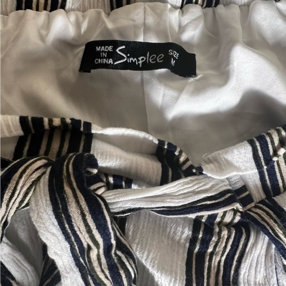 Simplee Striped Palazzo Pant with Slit Size Medium - Picture 3 of 5